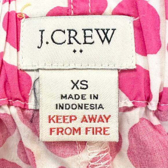 2/$15 J. Crew Cotton Sleep Shorts Pink White Drawstring Lightweight Size XS - Picture 5 of 8